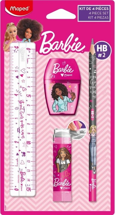 Zestaw art. szkolnych Barbie 4el MAPED, Maped