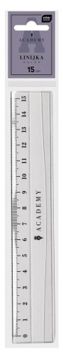 Linijka plastikowa 15cm Academy, INTERDRUK