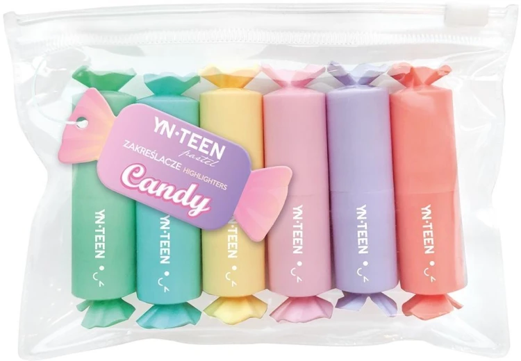 Zakreślacz Sweet 6 kolorów pastel, INTERDRUK