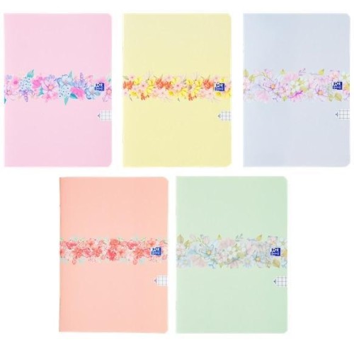 Zeszyt A4/60K kratka Floral (5szt) OXFORD, Oxford