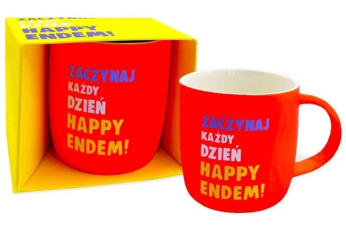 Kubek neonowy Happy end, Kukartka