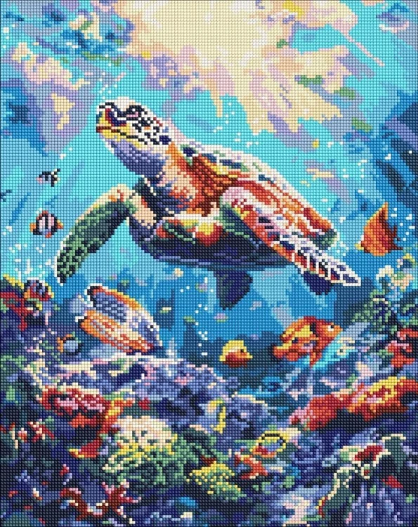 Diamentowa mozaika - Morski spokój 40x50cm, Ideyka