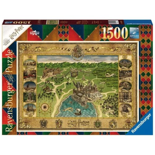 Puzzle 1500 Mapa Hogwartu, Ravensburger