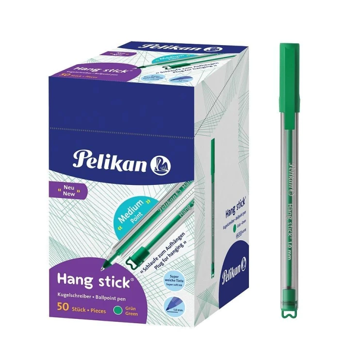 Długopis Hang Stick zielony (50szt), PELIKAN