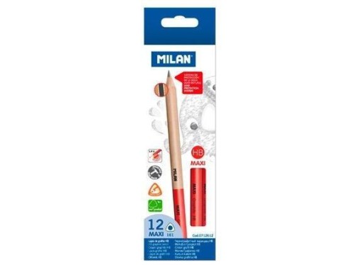 Ołówki trójkątne maxi HB (12szt) MILAN, MILAN