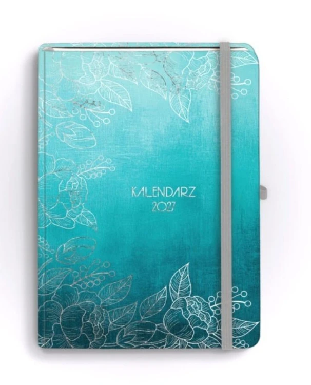 Kalendarz 2027 Botanical A5 dzienny ocean