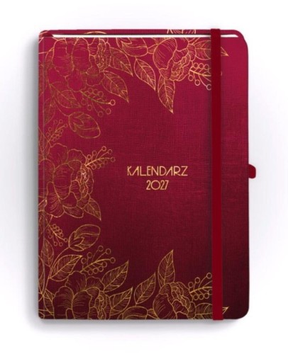 Kalendarz 2027 Botanical B5 dzienny rubin
