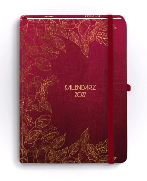 Kalendarz 2027 Botanical B6 tygodniowy rubin