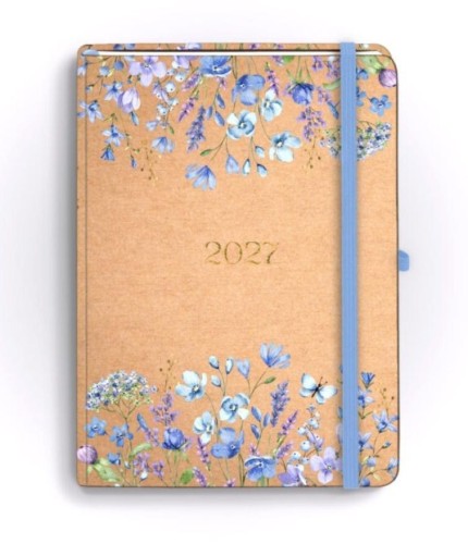Kalendarz 2027 Kraft A5 tygodniowy blue