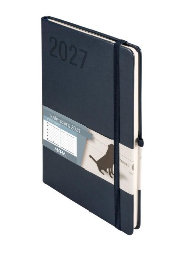 Kalendarz 2027 Minimalizm A5 tygodniowy granatowy