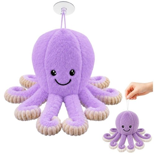 Maskotka ośmiornica fioletowa 16cm, Leantoys