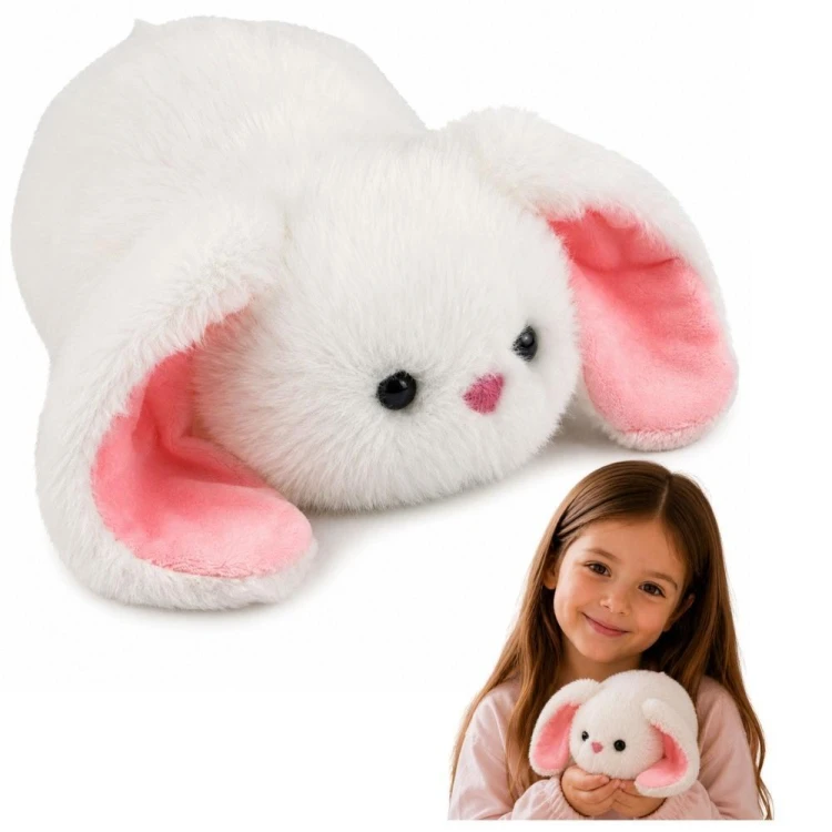 Maskotka króliczek biały 16cm, Leantoys