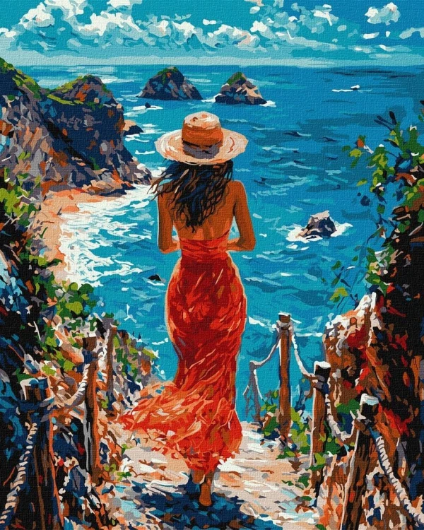 Malowanie po numerach - Oddech oceanu 40x50cm