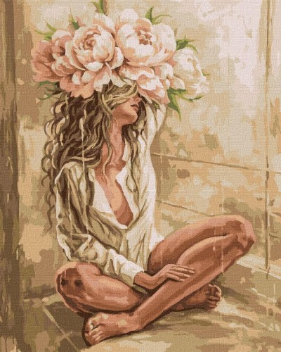 Malowanie po numerach - Tajemnice piwonii 40x50cm