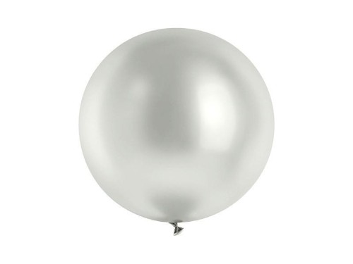Balon Glossy srebrny 60cm