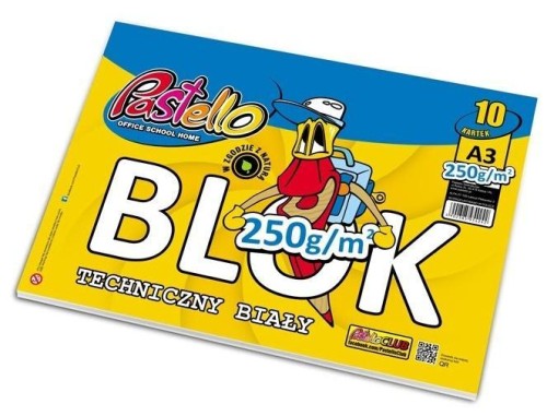 Blok techniczny A3 250g 10 kartek, Alfa Pastello