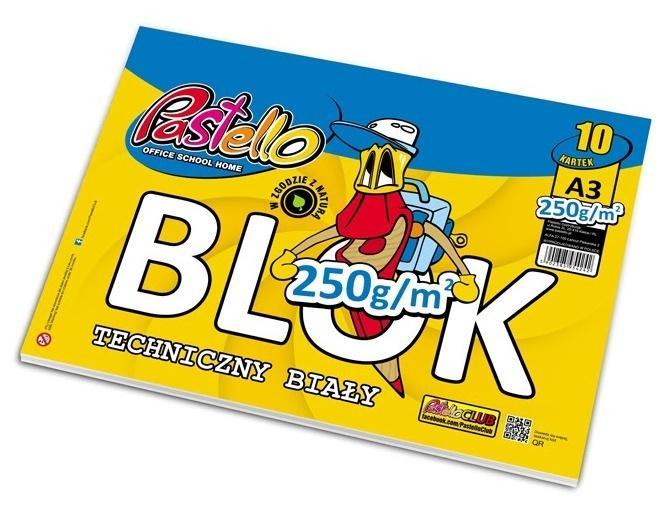 Blok techniczny A3 250g 10 kartek, Alfa Pastello