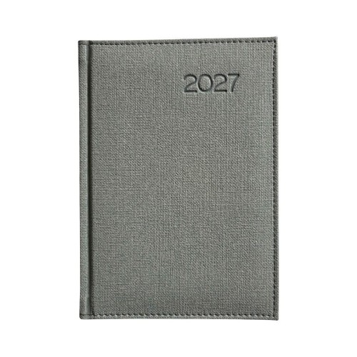 Kalendarz 2027 A5 dzienny szary juta