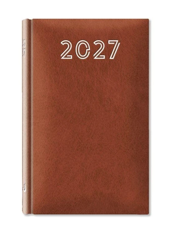 Terminarz 2027 B7 Standard brązowy