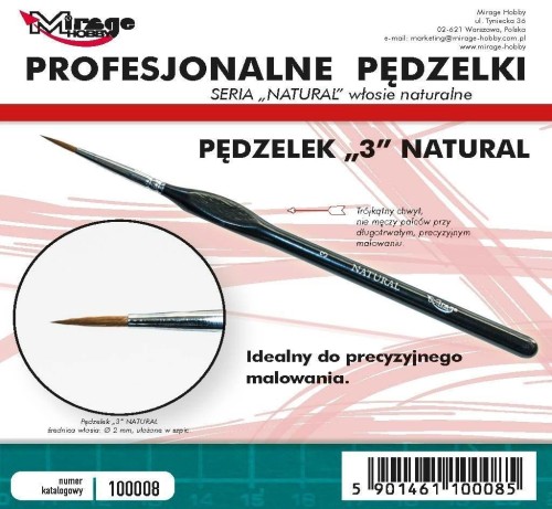 Pędzelek natural 3, Mirage Hobby