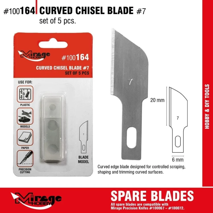 Ostrza Curved Chisel Blade 5szt