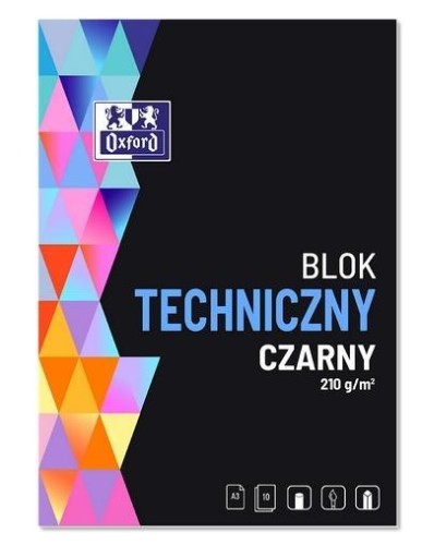 Blok do malowania A3/10K czarny (10szt) OXFORD