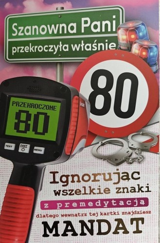 Karnet Urodziny 80