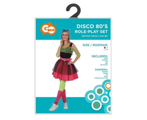 Strój dla dorosłych Disco lata 80' rozm. S