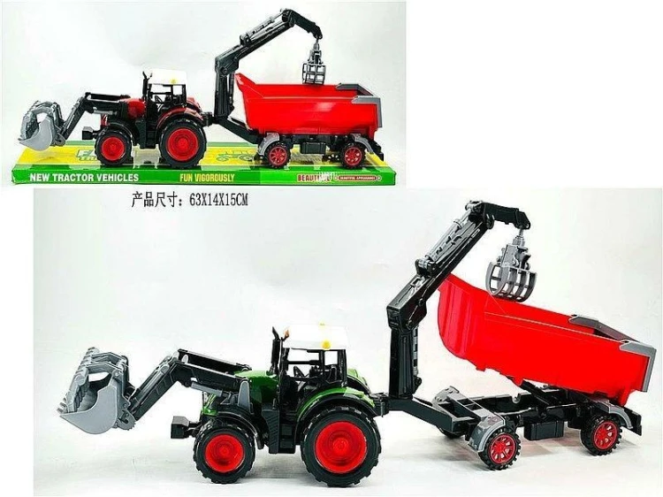Traktor z koparko-ładowarką i przyczepą, ADAR