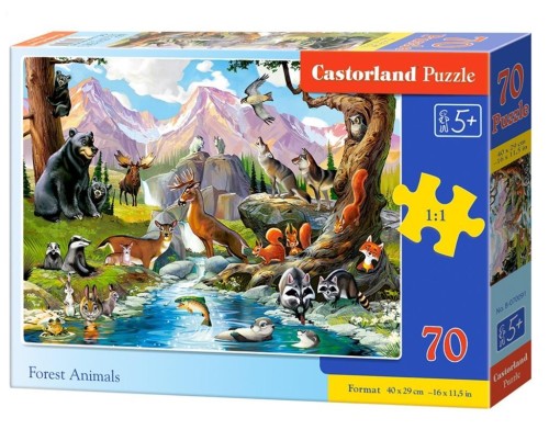 Puzzle 70 Forest Animals CASTOR, Castorland