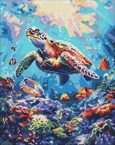 Diamentowa mozaika - Morski spokój 40x50cm, Ideyka