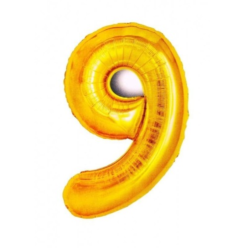 Balon foliowy złoty 9