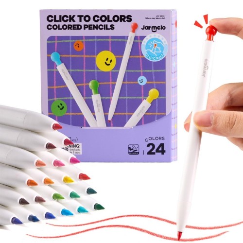 Automatyczne ołówki kolorowe Click to Colors 24szt