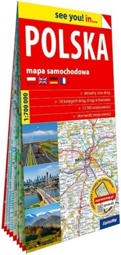 Mapa samochodowa Polska 1:700 000 w.2027