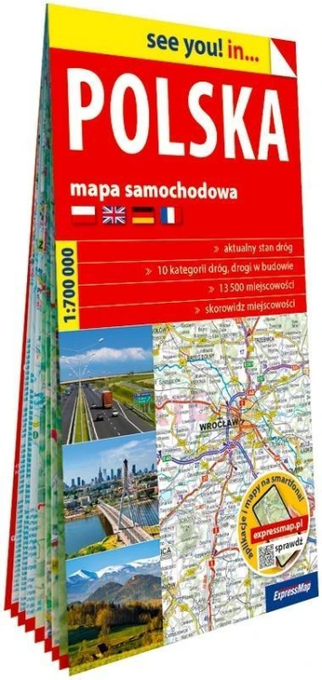 Mapa samochodowa Polska 1:700 000 w.2027