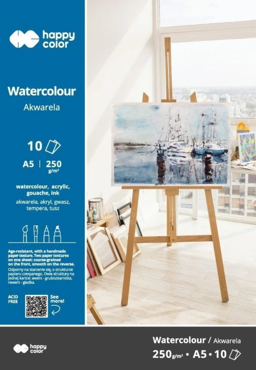 Blok akwarelowy ART A5/10K 250g Happy Color, GDD