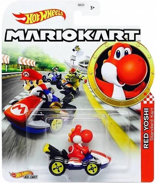 Hot Wheels Mario Kart Cat Red Yoshi, Mattel