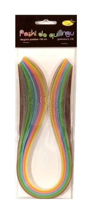 Paski do quillingu 5mmx50cm pastelowe 100szt