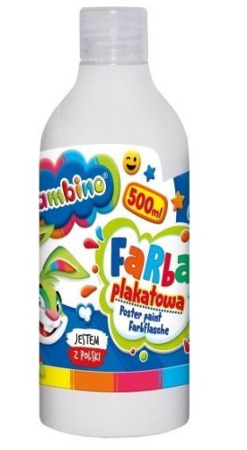 Farba plakatowa biała 500ml BAMBINO, ST-MAJEWSKI