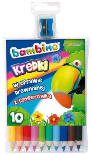 Kredki ołówkowe 10 kolorów BAMBINO, ST-MAJEWSKI