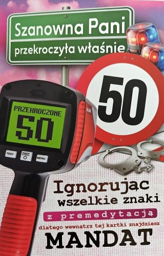 Karnet Urodziny 50