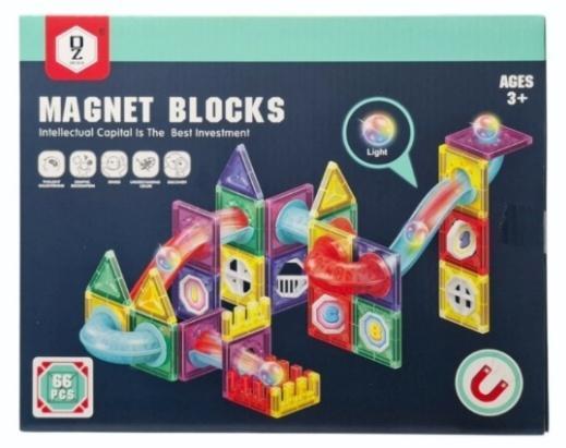 Klocki magnetyczne tor z piłkami, SWEDE