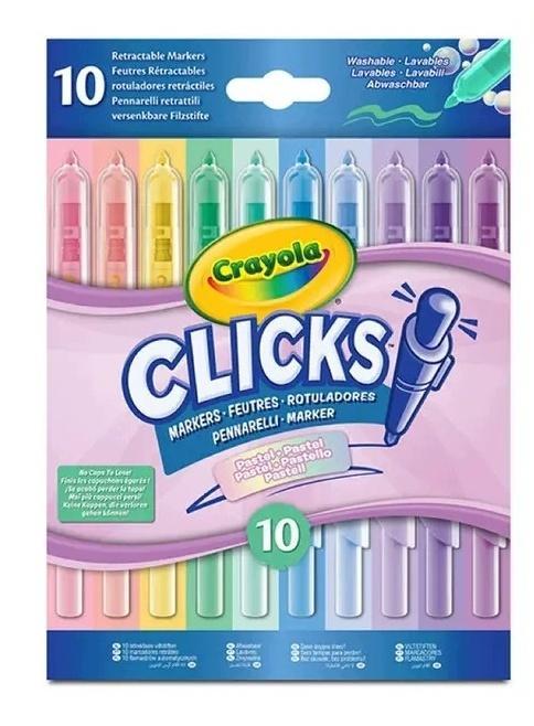 Flamastry zakreślacze autom. pastel zmywalne 10szt