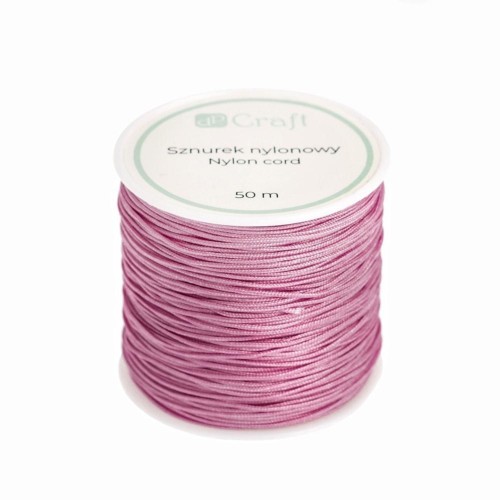 Sznurek nylonowy 0,8mm 5m Dusty Rose