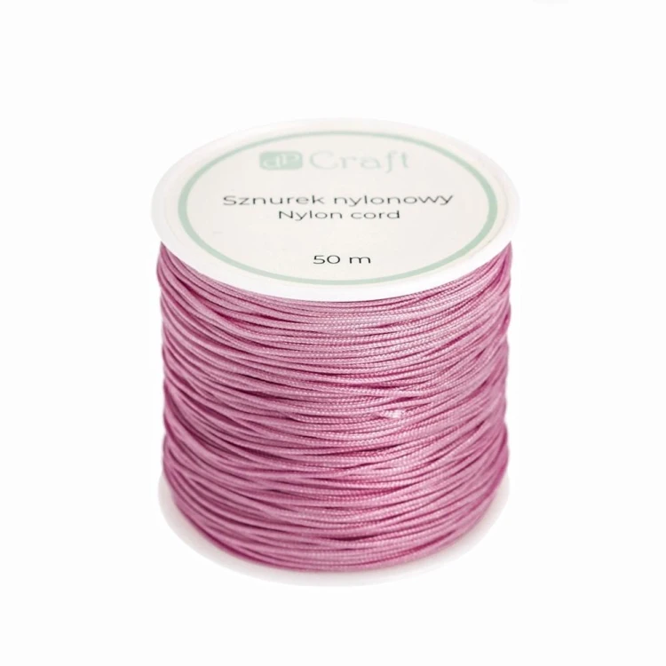 Sznurek nylonowy 0,8mm 5m Dusty Rose