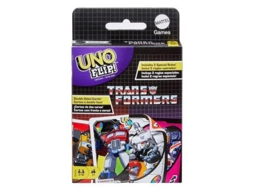 Karty UNO Flip Transformers Gra karciana, Mattel