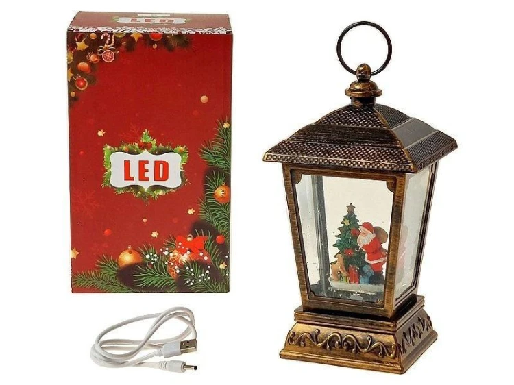 Lampion LED z motywem świątecznym 21x11cm