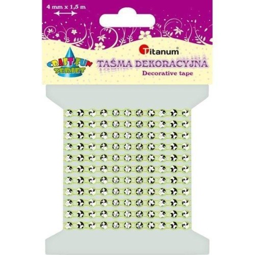 Taśma z kryształkami 4mm x1,5m jasnozielona
