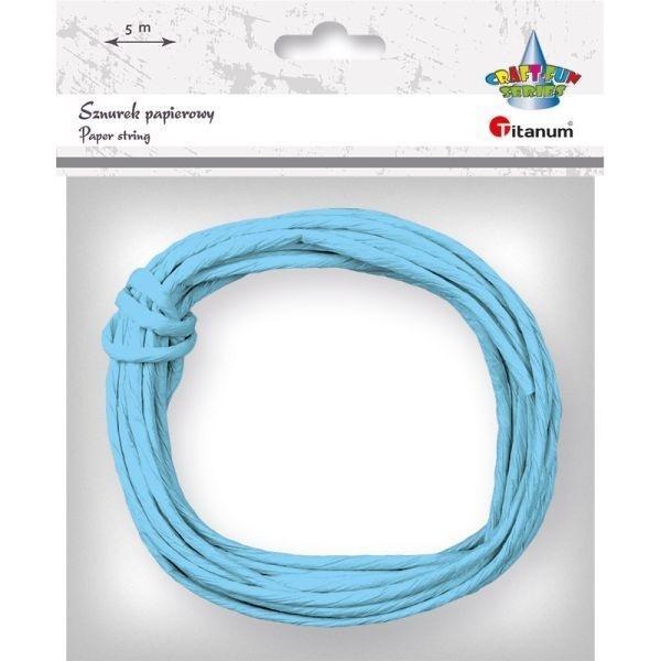 Sznurek papierowy 3,5mm 5m jasnoniebieski, Titanum