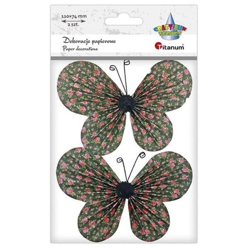 Samoprzylepne papierowe motyle 110x74mm 2szt